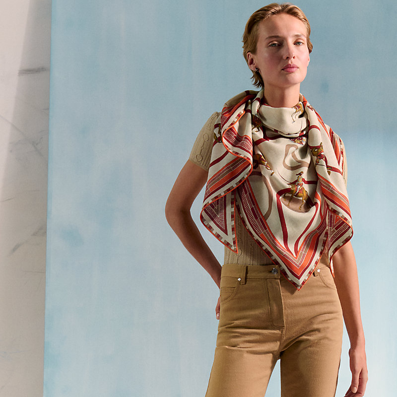 真*央様 6962 エルメス カシミヤ シルク混 セリエボタン アンサンブルニッ 楽天市場】HERMES エルメス スカーフ CARRE カレH 100×100